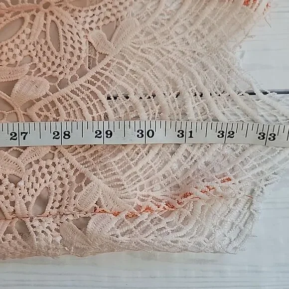 A.Peach crocheted lace halter dress in sunburnt orange Women's Size S - Picture 12 of 12